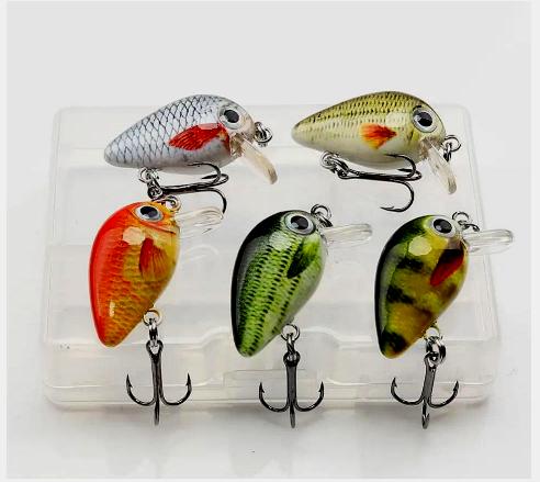 5 pc 1 1/4 inch mini crankbait (set C)