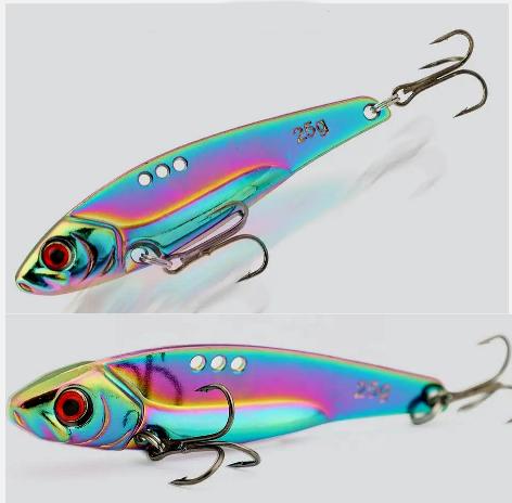 Rainbow prism metal vibe baits